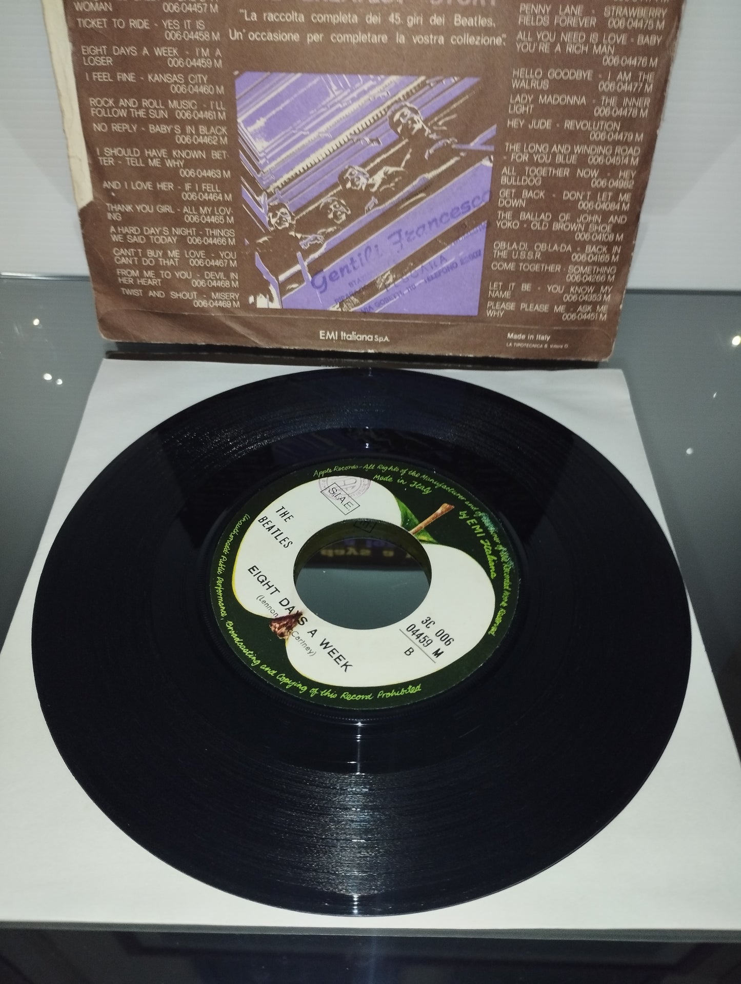 Eight Days a Week/I'am loser The Beatles 45 Giri Apple Cod .3C 006-04459 M
