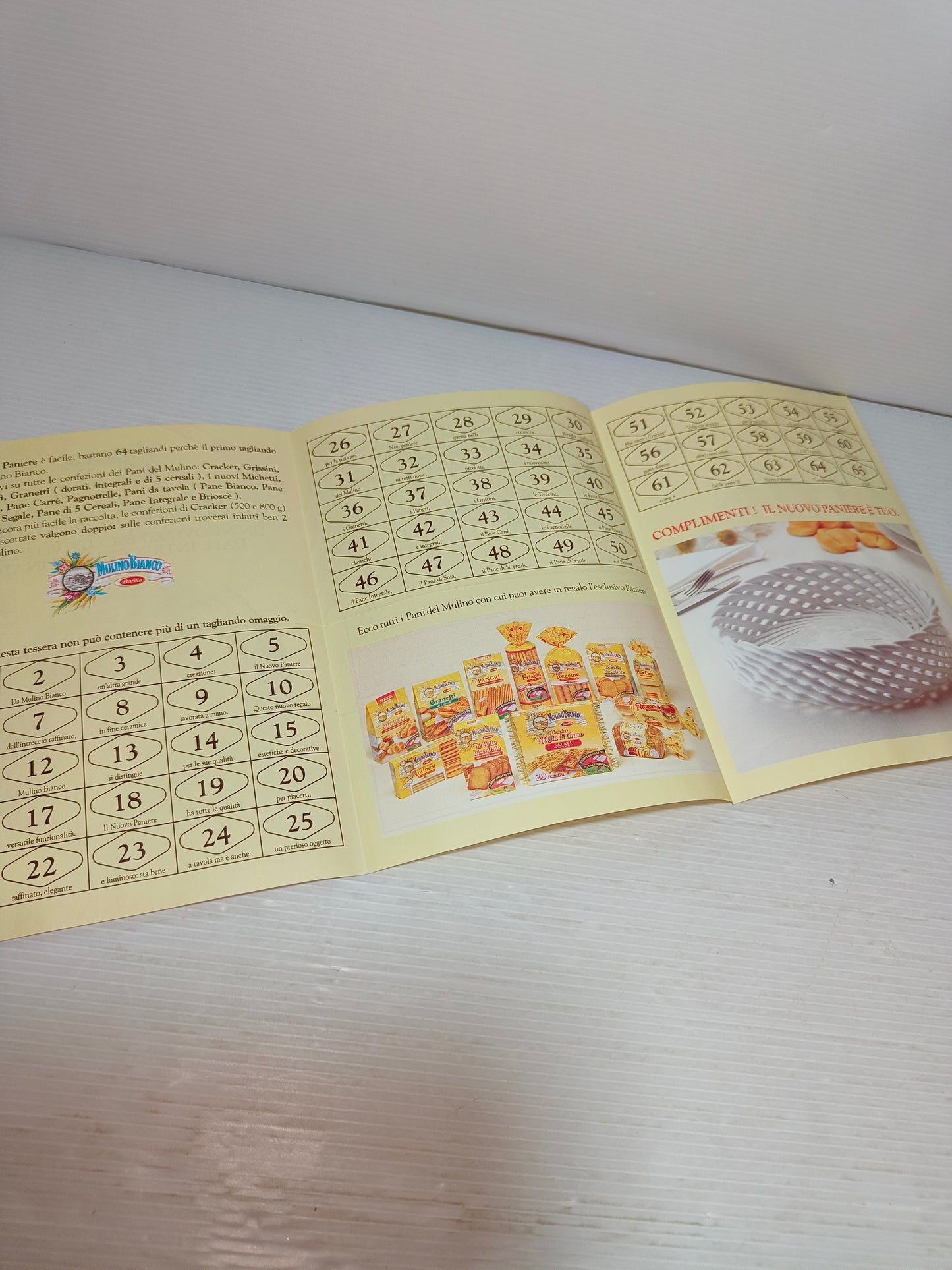 Depliant pubblicitario raccolta punti Mulino Bianco, anni 90