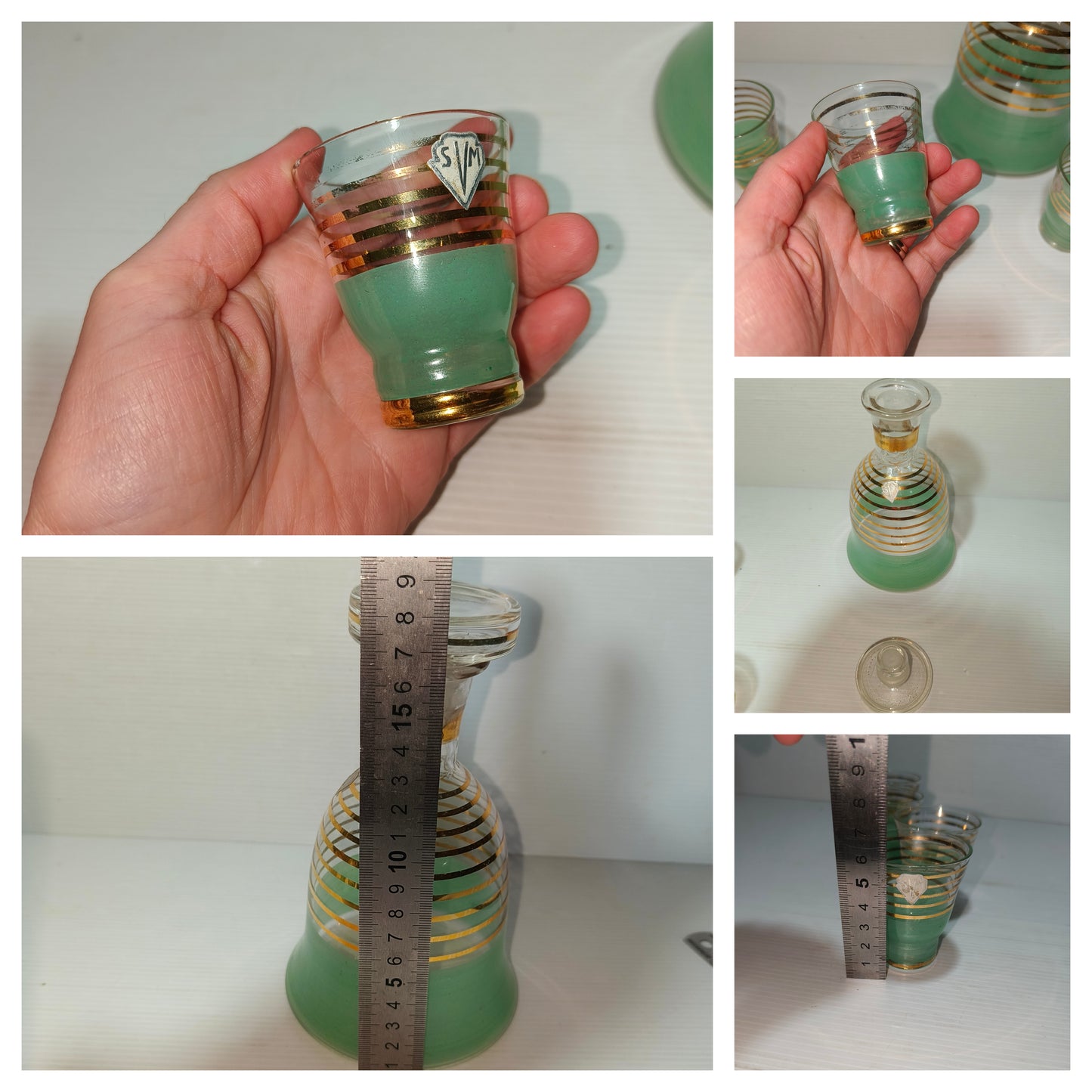Servizio per liquori in vetro anni 50