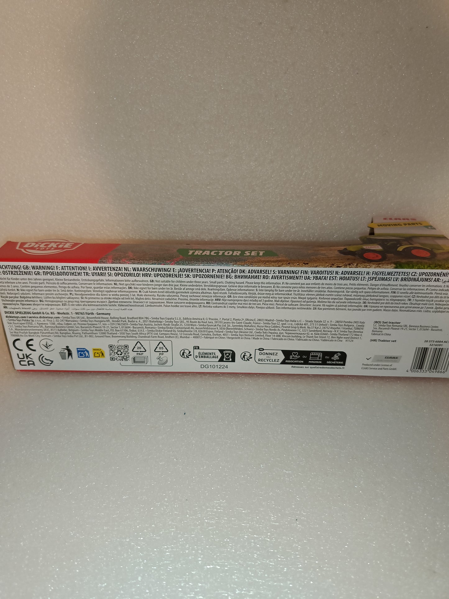 Trattore Con Rimorchio Claas Dickie Toys