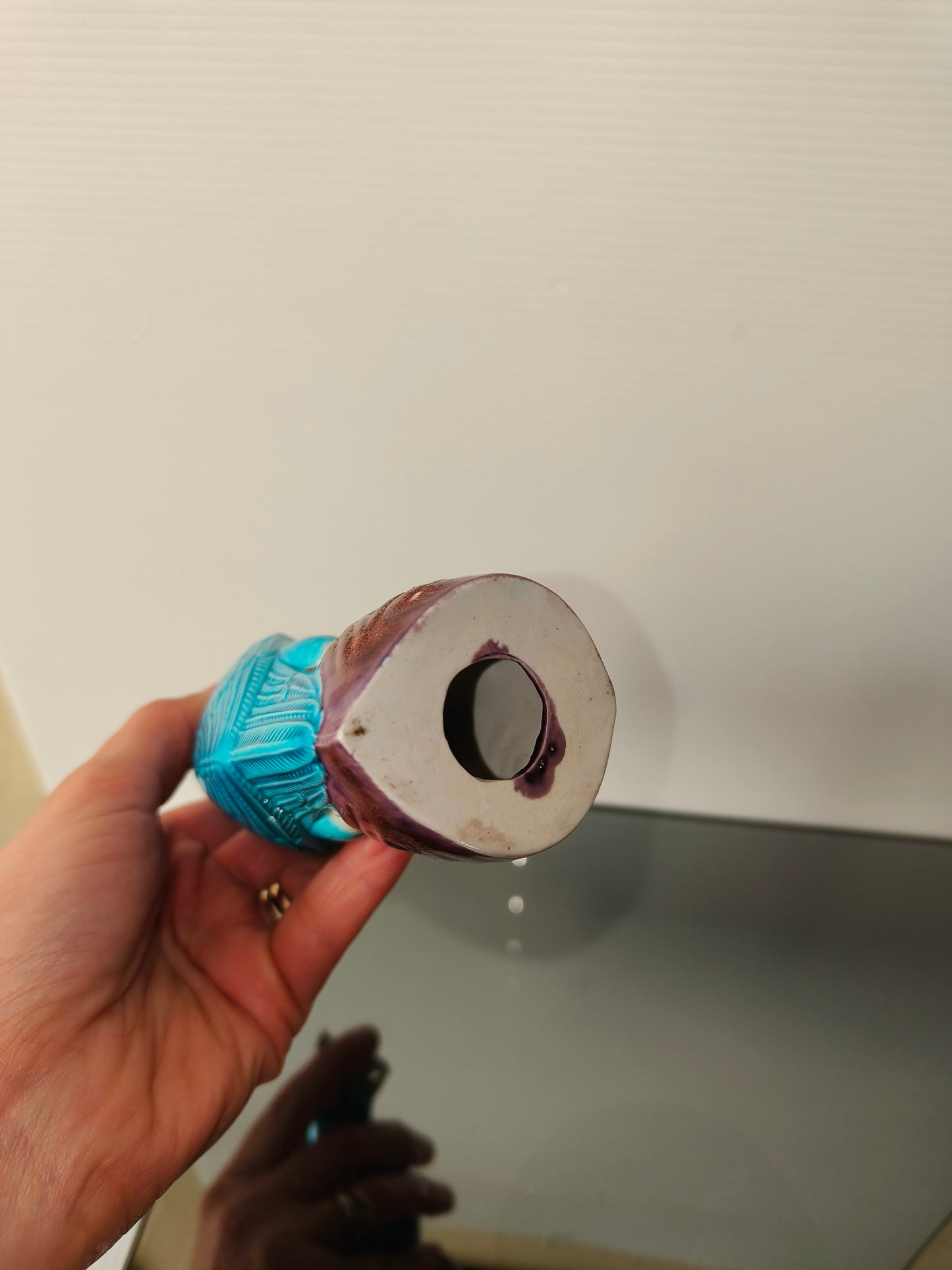 Pappagallo in porcellana smaltata d'epoca, LEGGI