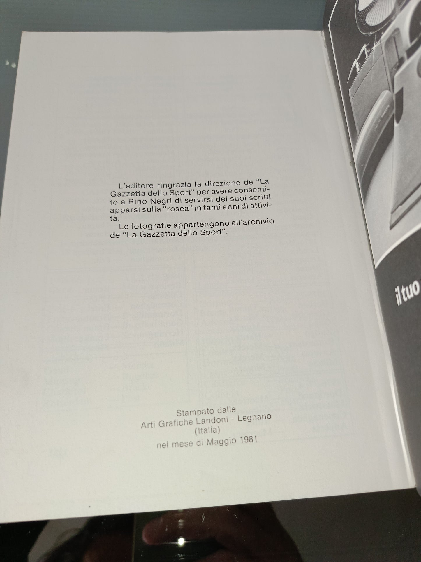 La Maglia Ciclamino Rino Negri Edito nel 1981 da Ediz.Landoni