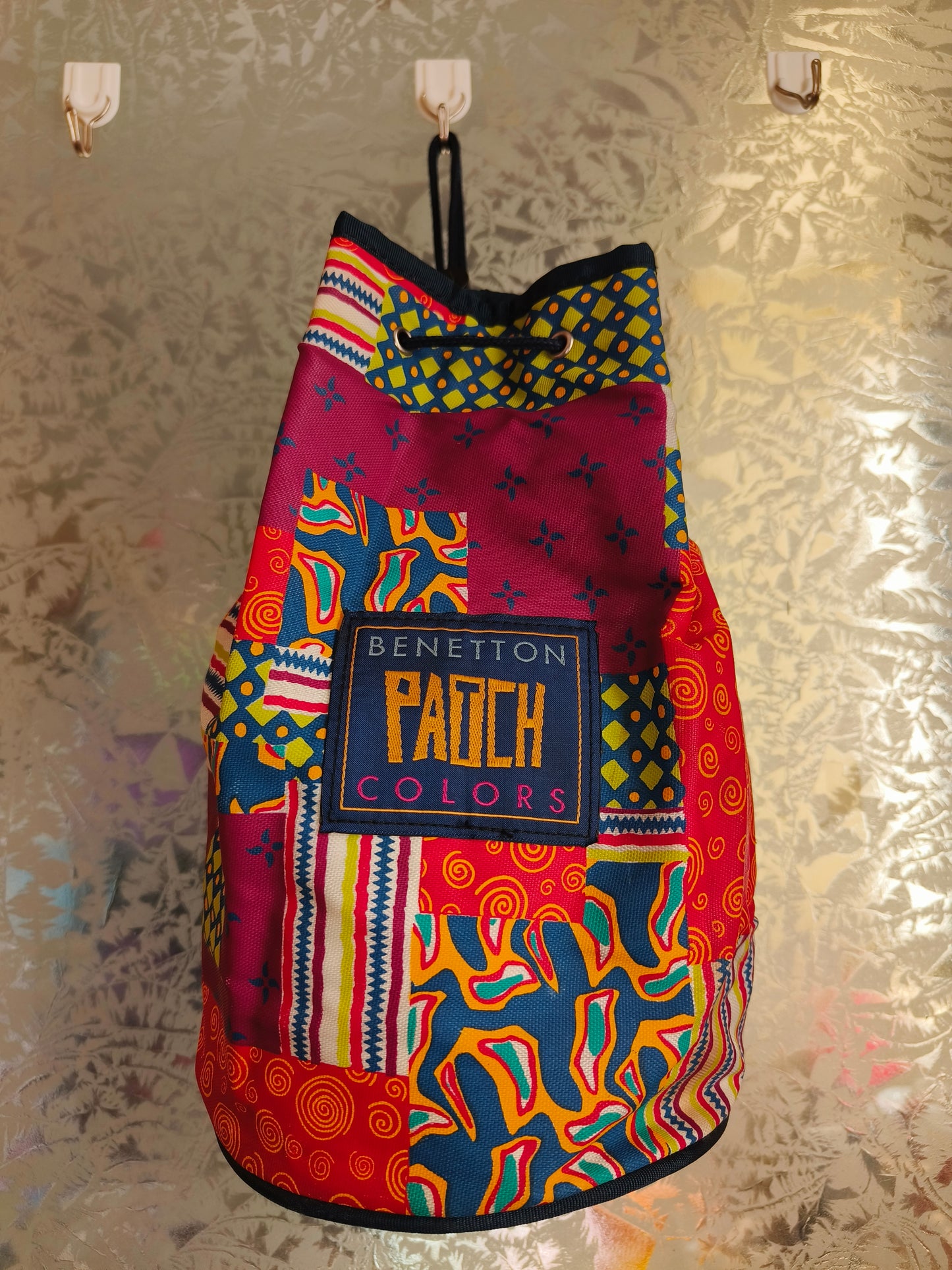 Piccola sacca Benetton Patch Colors, anni 90