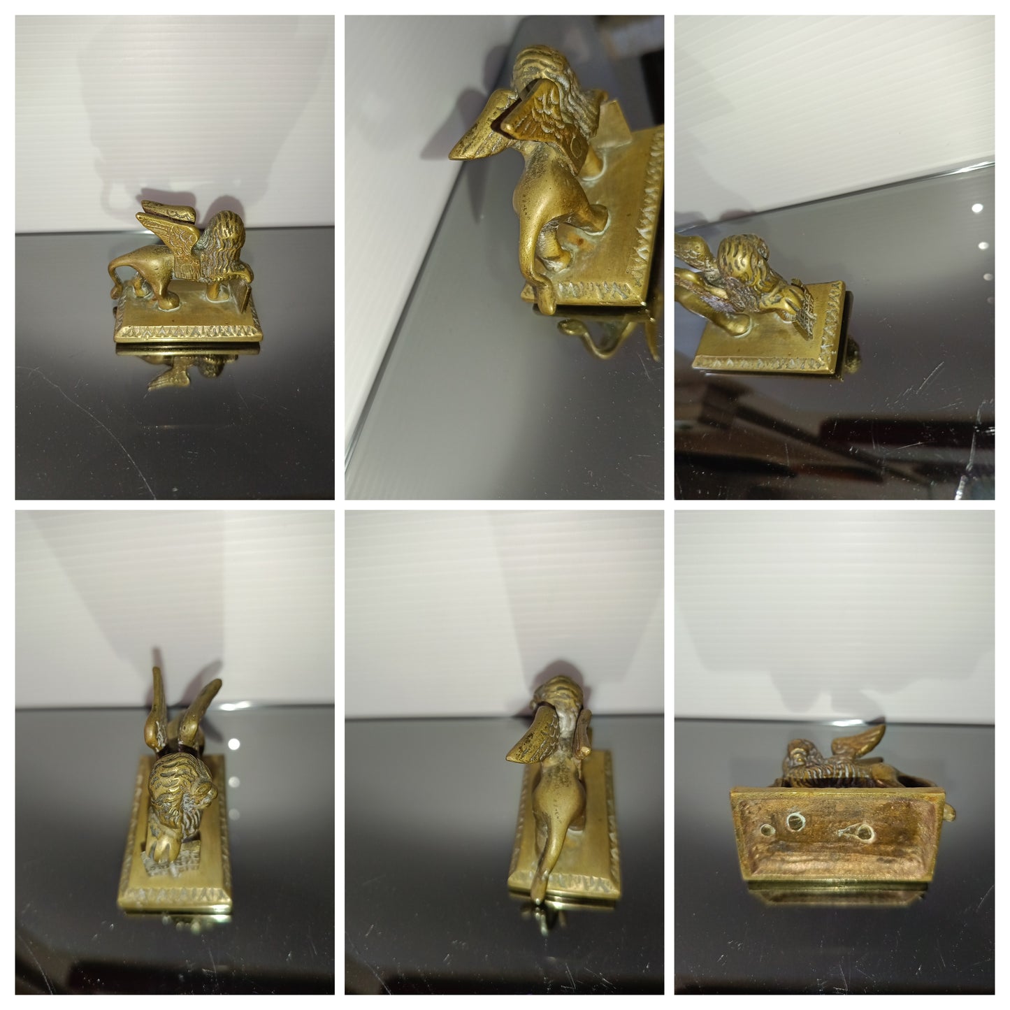Leone Alato Di San Marco In ottone Vintage
