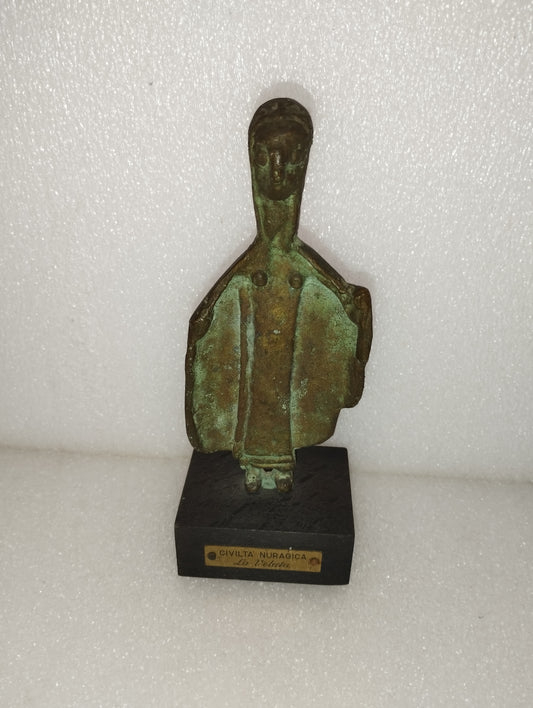 Statua La Velata Civiltà Nuragica Sardegna In Bronzo