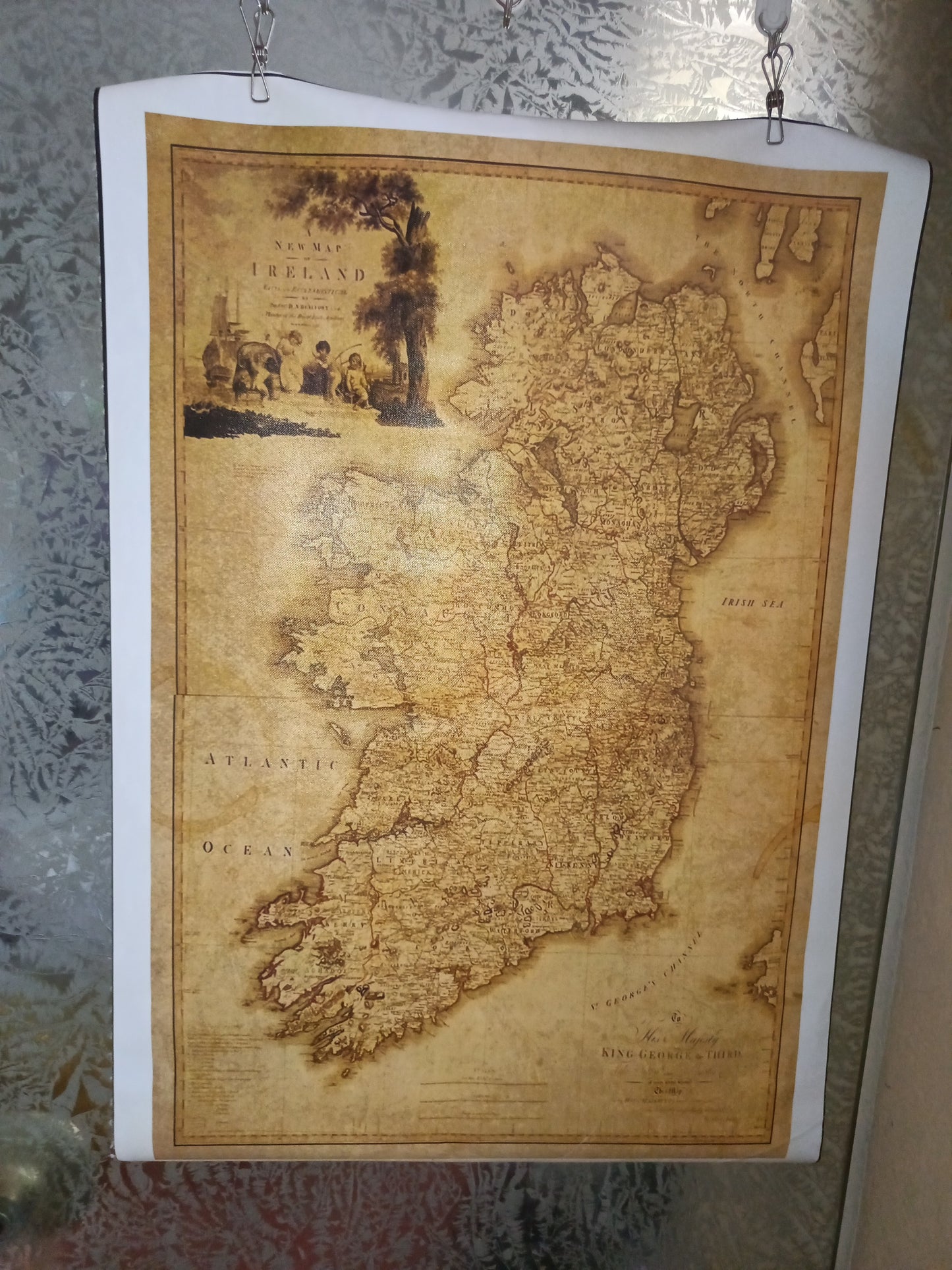 Stampa Su Tela Map Of Ireland 1797