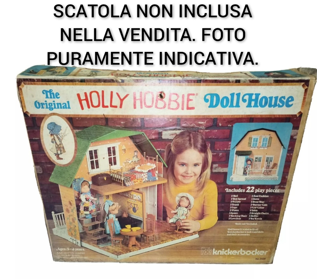 Parti casa Holly Hobbie Doll House 1977 Knickerbocker LEGGI DESCRIZIONE