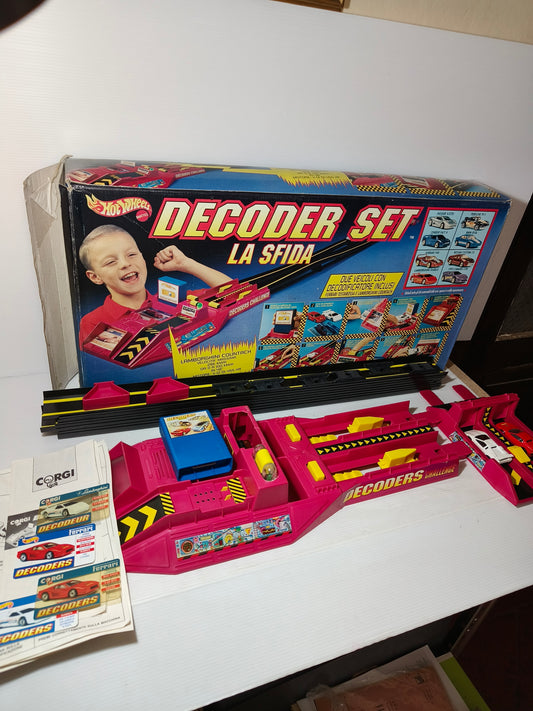 Gioco Decoder Set La Sfida Hot Wheels, anni 90 NON FUNZIONANTE LEGGI