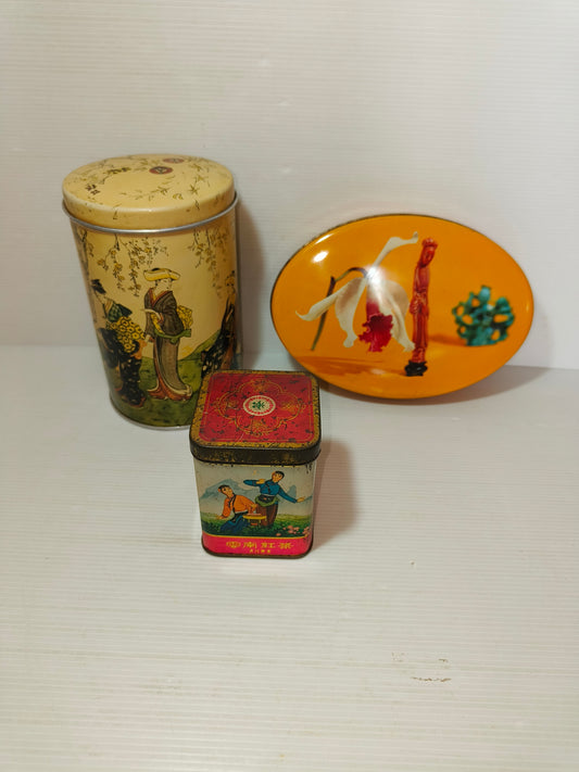 Scatole latta vintage tema orientale