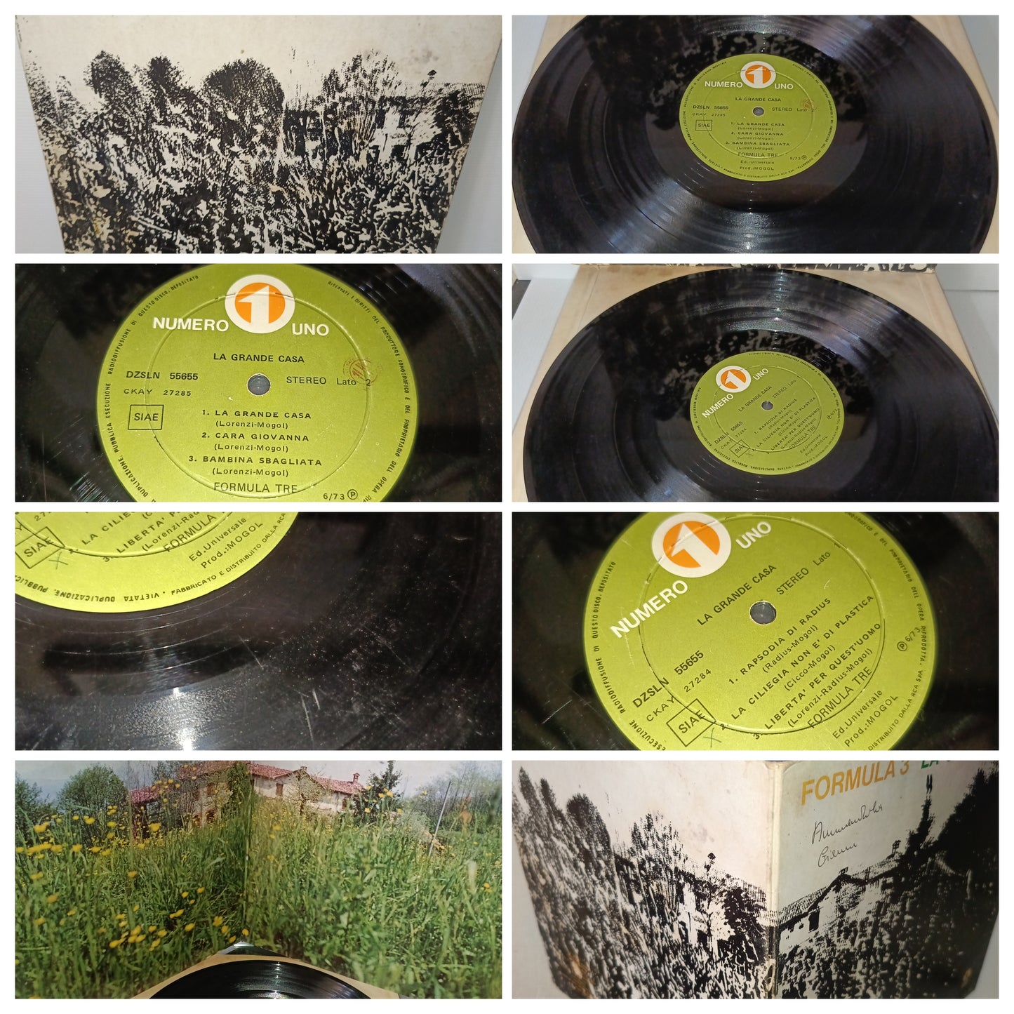 La Grande Casa Formula 3 Lp 33 Giri Edito nel 1973 da dischi Numero Uno Cod.DZSLN 55655