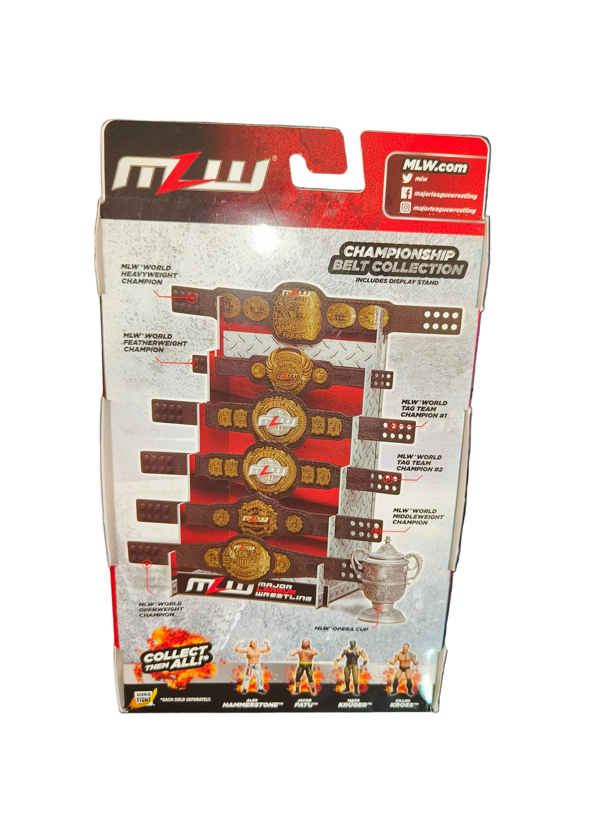 Cinture da esposizione giocattolo MZW Wrestling