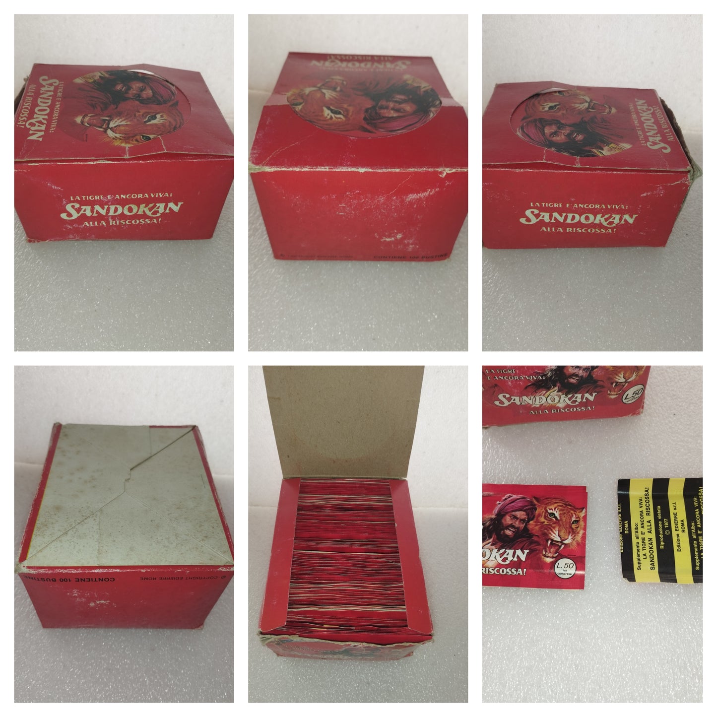 Box of 100 Sandokan Sachets
Produced in 1977 by Edierre