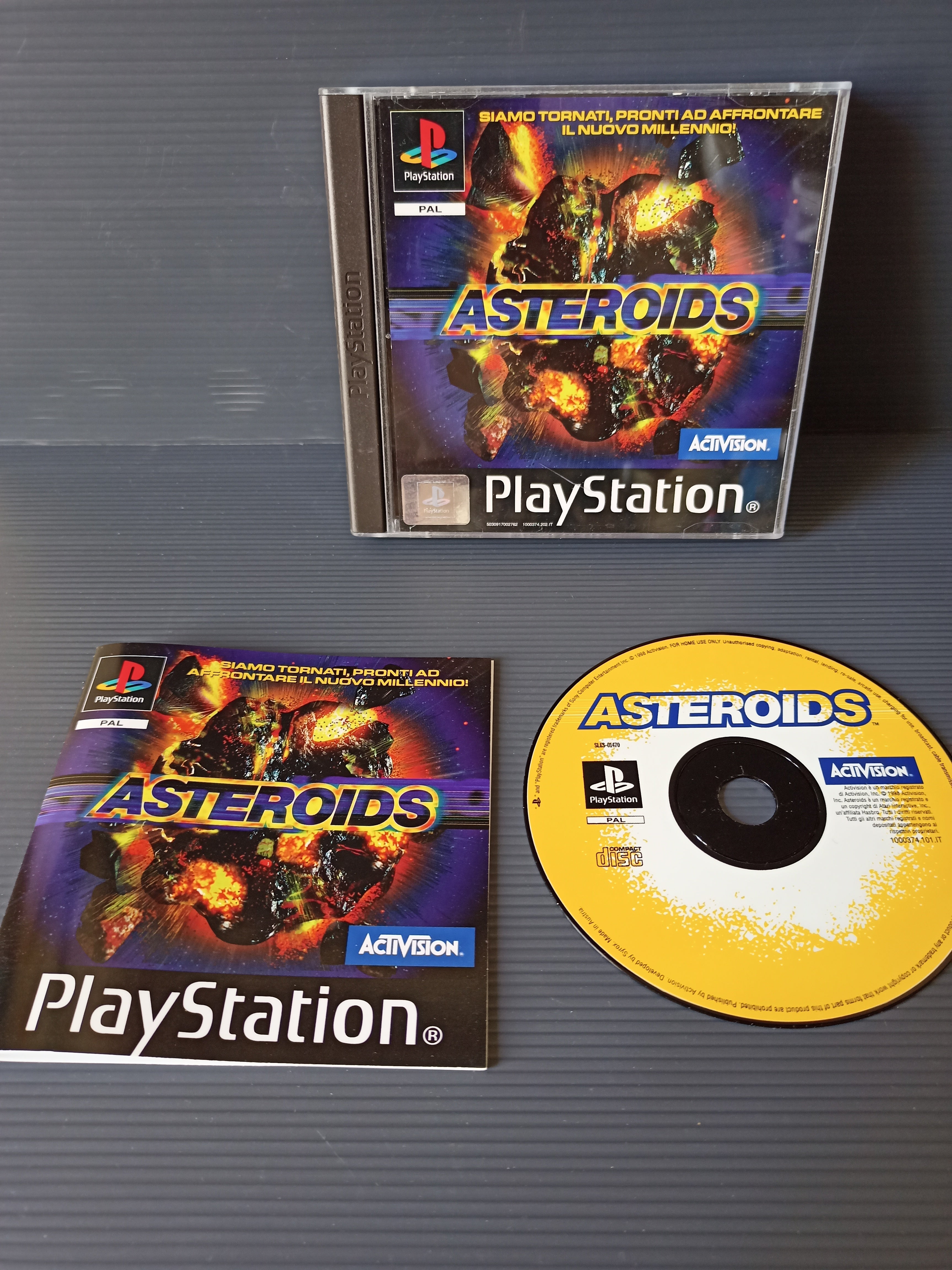 Asteroids Sur PlayStation 1 - Notice En Français, Rare PAL, Très Bon État