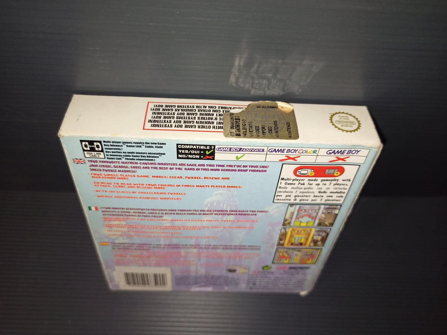 Videogioco Rampage puzzle attack per Game Boy Advance