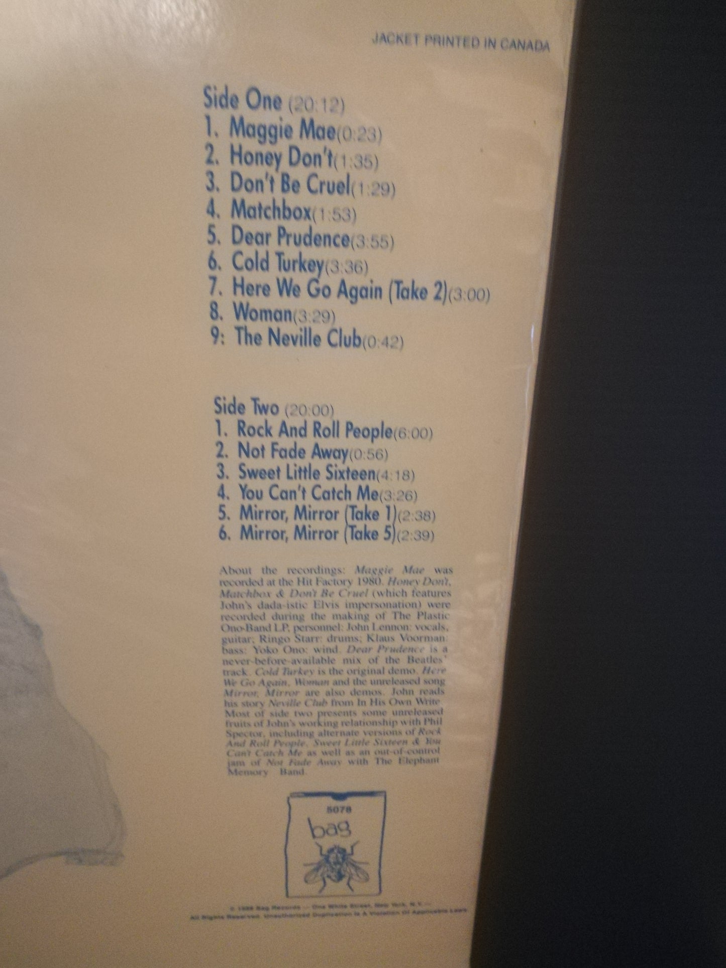 The Lost Lennon Tape Volume Six Lp 33 Giri