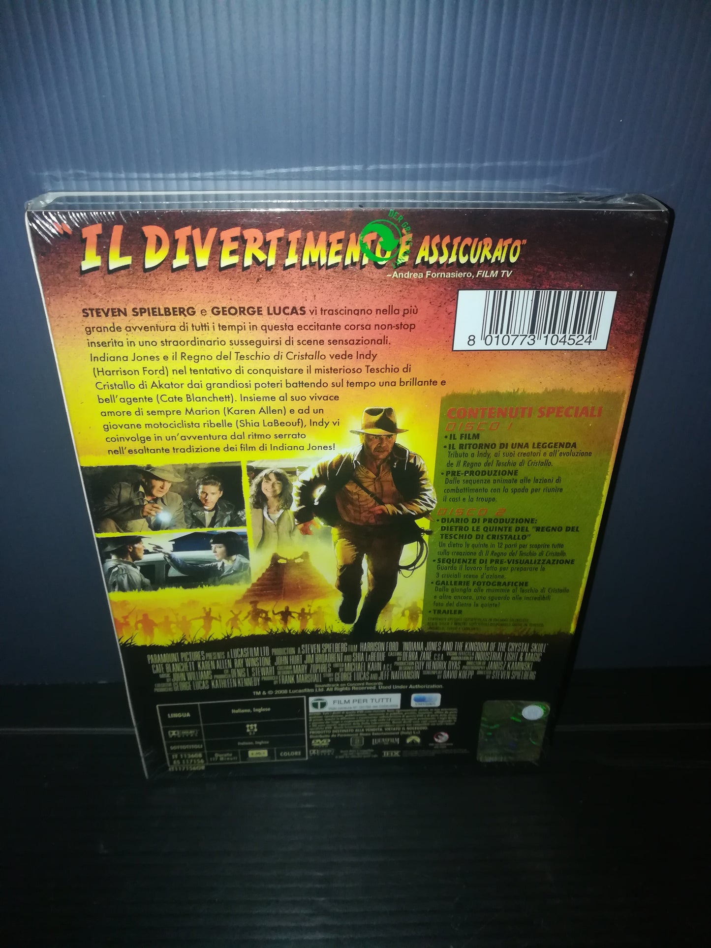 "Indiana Jones e il Regno del Tempio di Cristallo" DVD Edizione Speciale 2 dischi