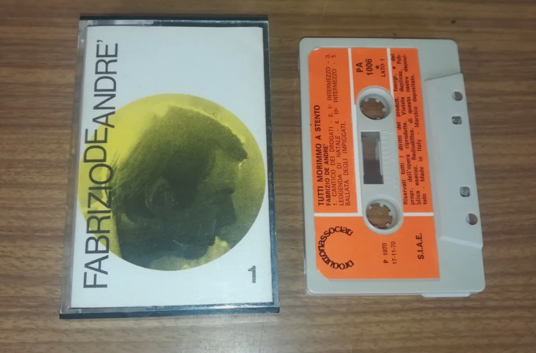 "Fabrizio De Andre' 1" Music Cassette Associated Producers