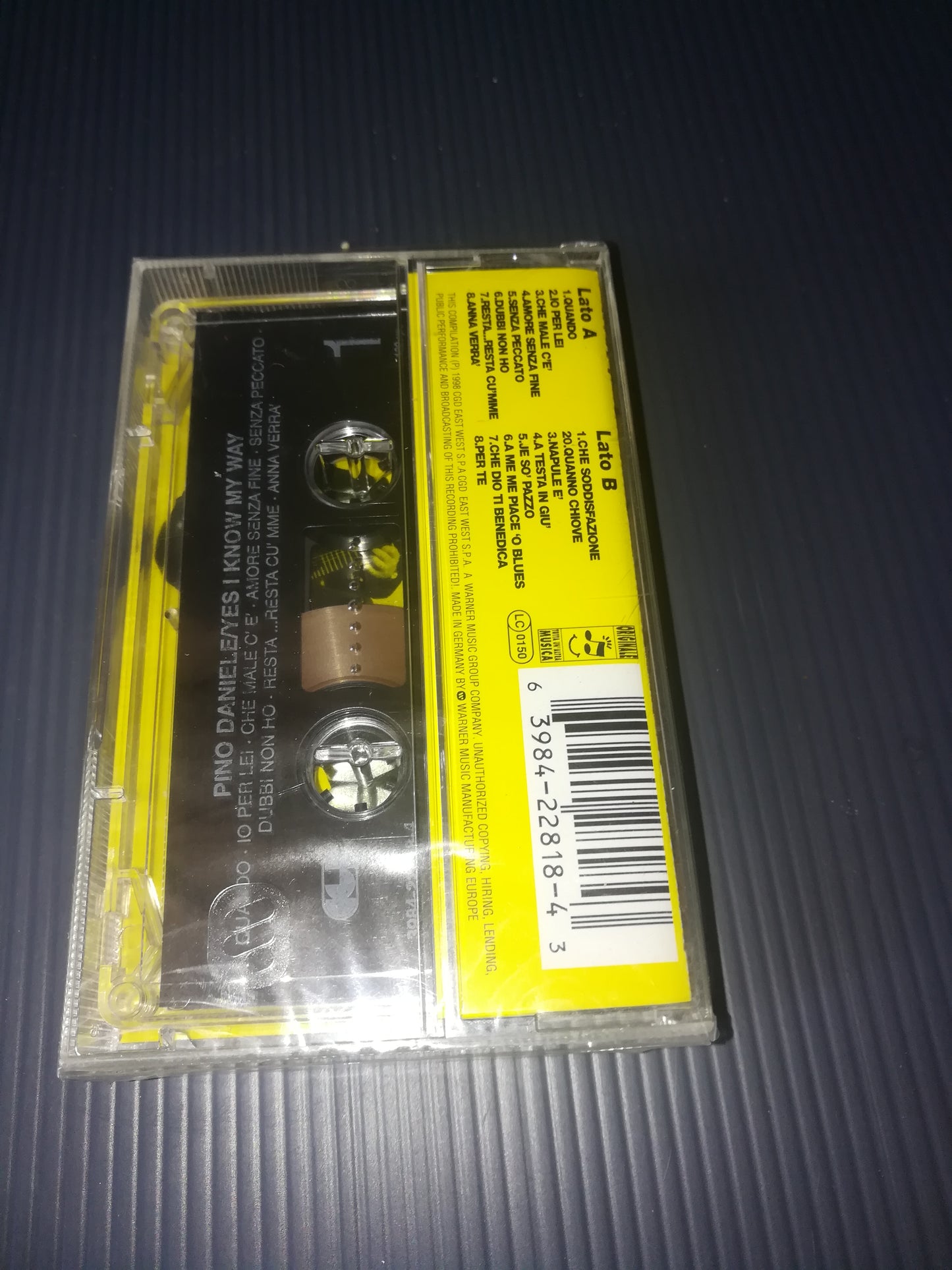 Yes I Know My Way" Pino Daniele Sealed Music Cassette