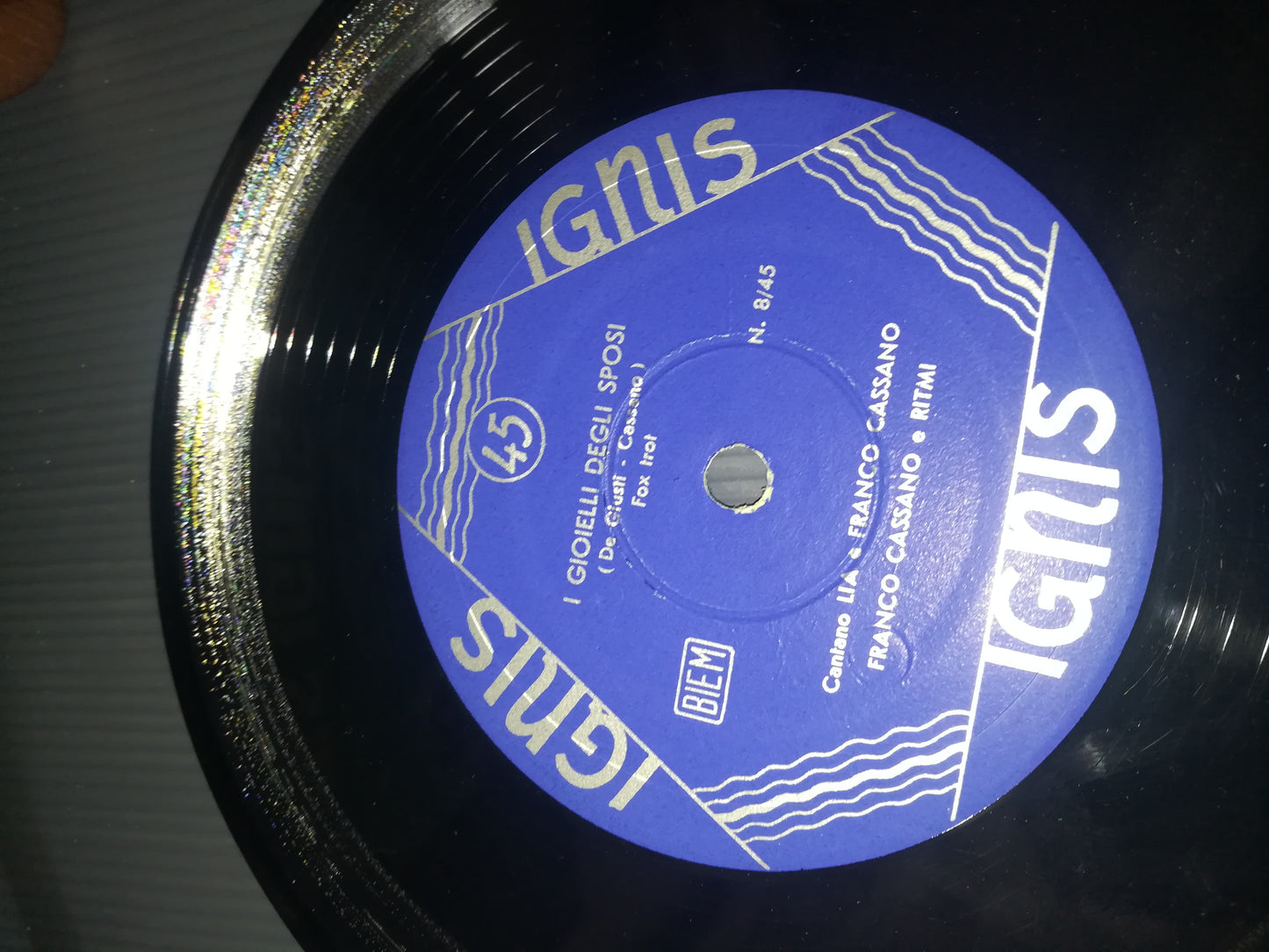 "'I Gioielli degli Sposi.Ignis" 45 rpm Franco Cassano