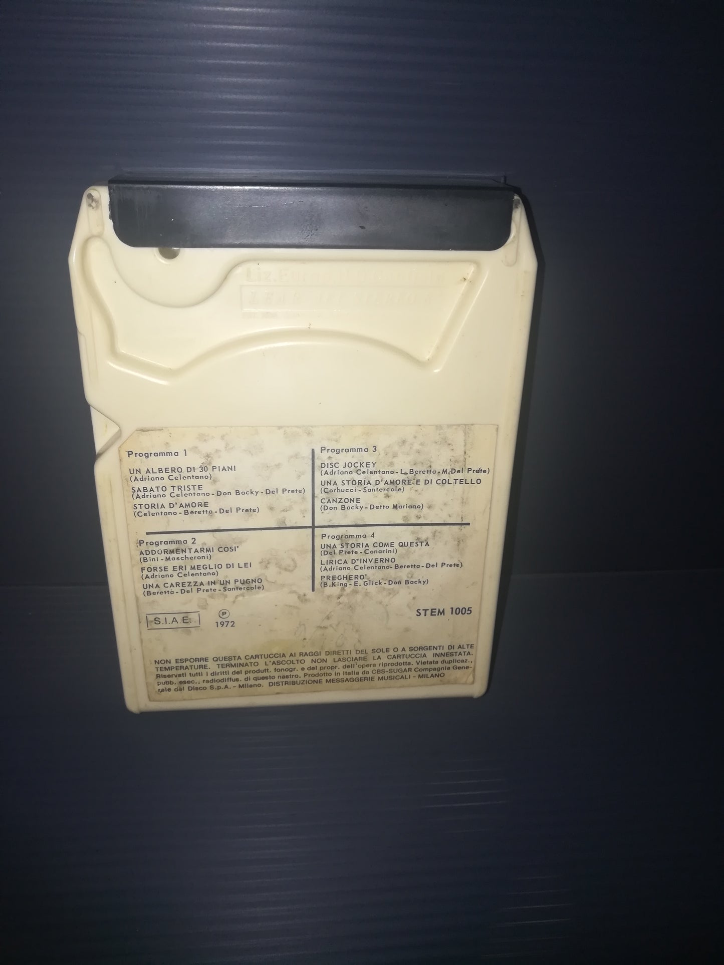 Love Songs" Adriano Celentano Stereo Cassette 8