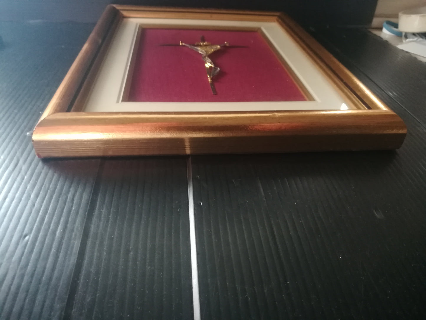 Picture With Crucifix In Silver Filigree