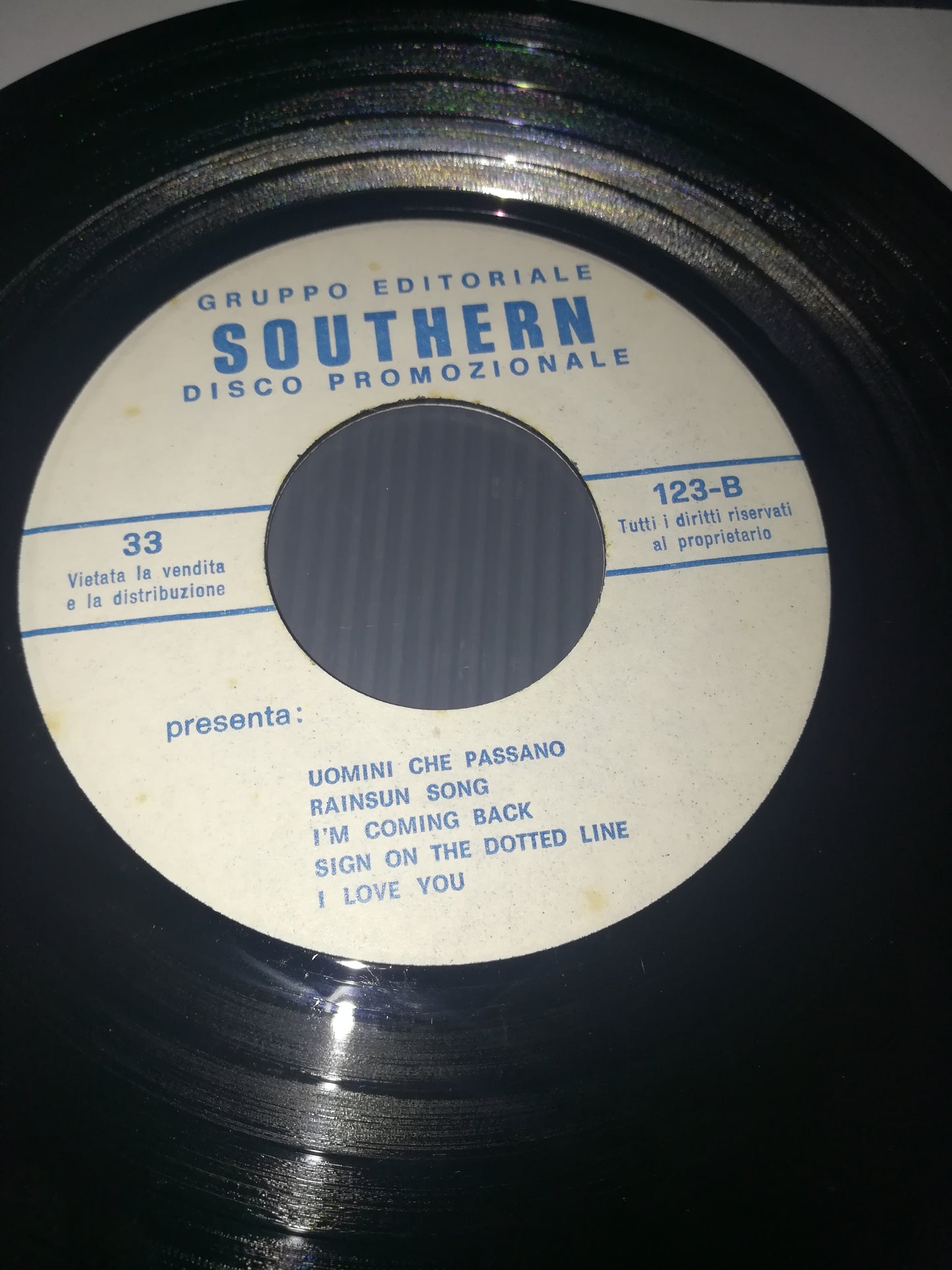 Gruppo Edit.Southern
Disco Promozionale cod.123