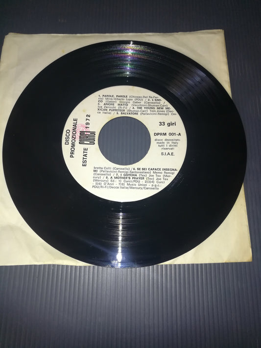 Disco Promozionale Curci Estate 1972