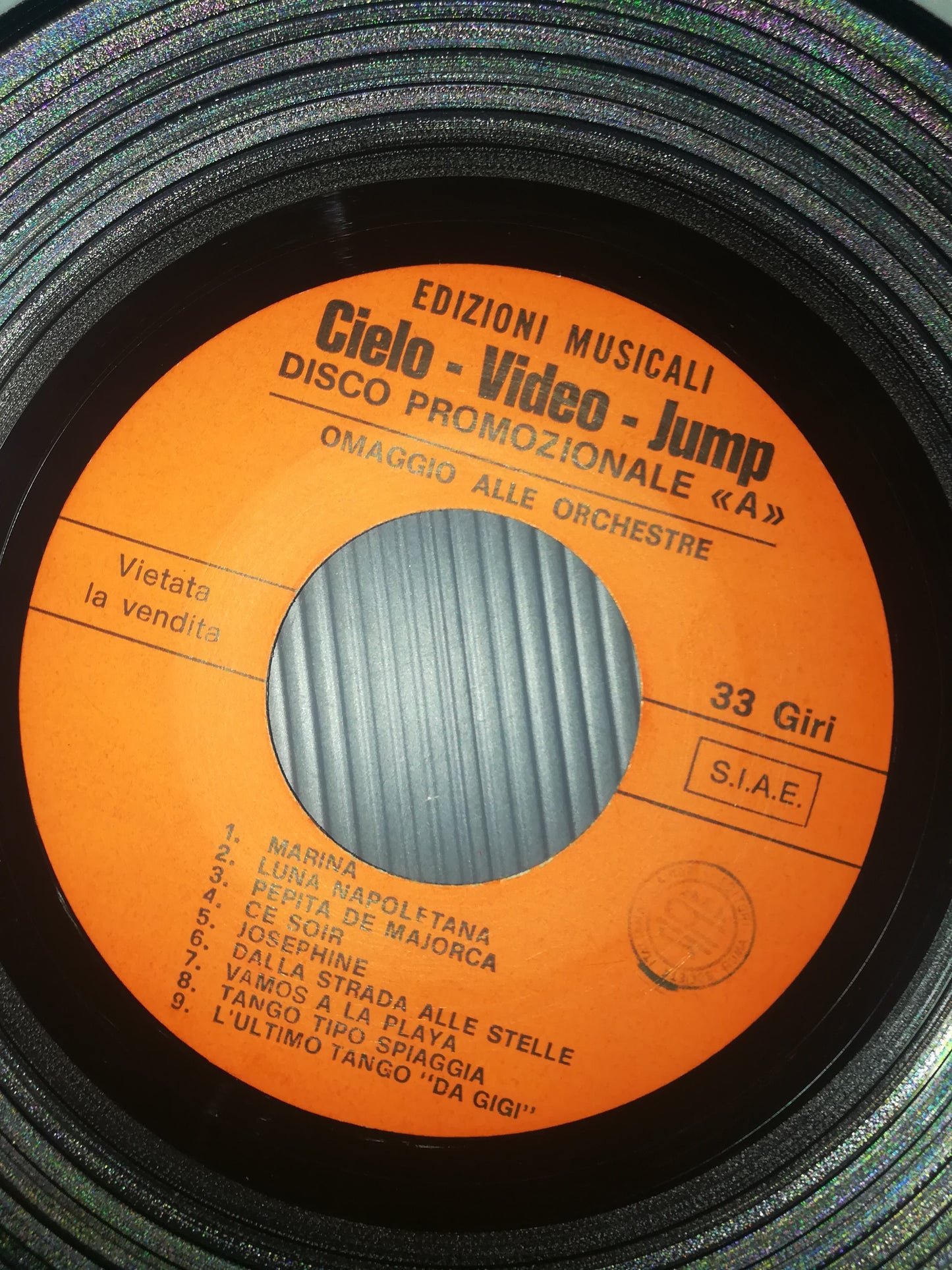 Disco Promozionale Ediz.Mus.Cielo Video Jump