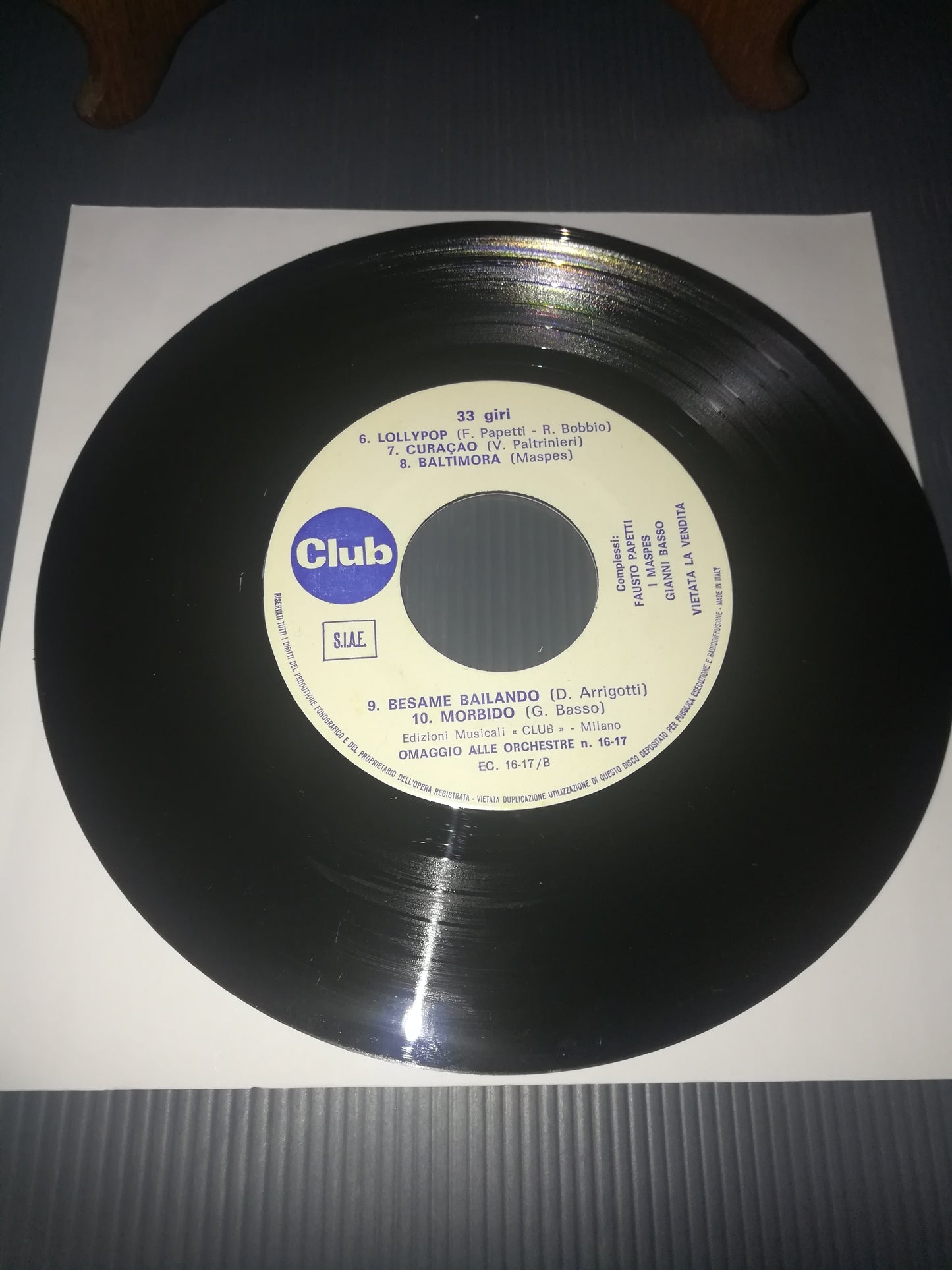Club 33 Giri Musical Editions
Promotional album Homage to the Orchestras n.Ec 16/17