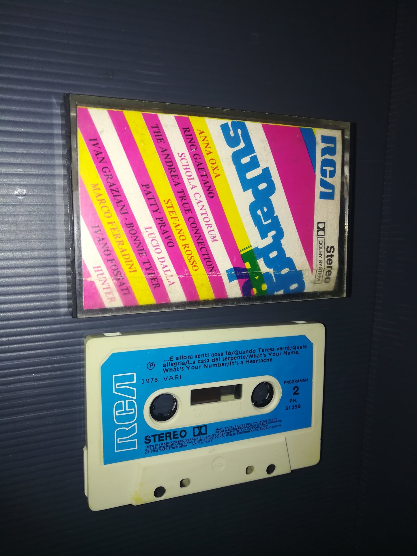 SuperPop 78" Various Singers Music Cassette
Published in 1978 by RCA code PK 31 358