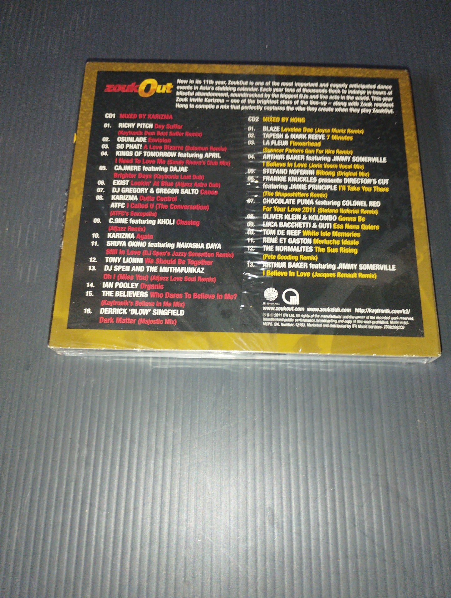 ZoukOut Singapore 11" Mixed by Karizma and Hong 2 CD