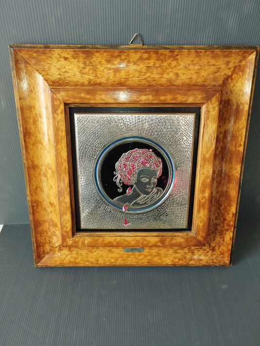 Painting "The Pink Turban. The Twenties"
engraving on 925 silver foil