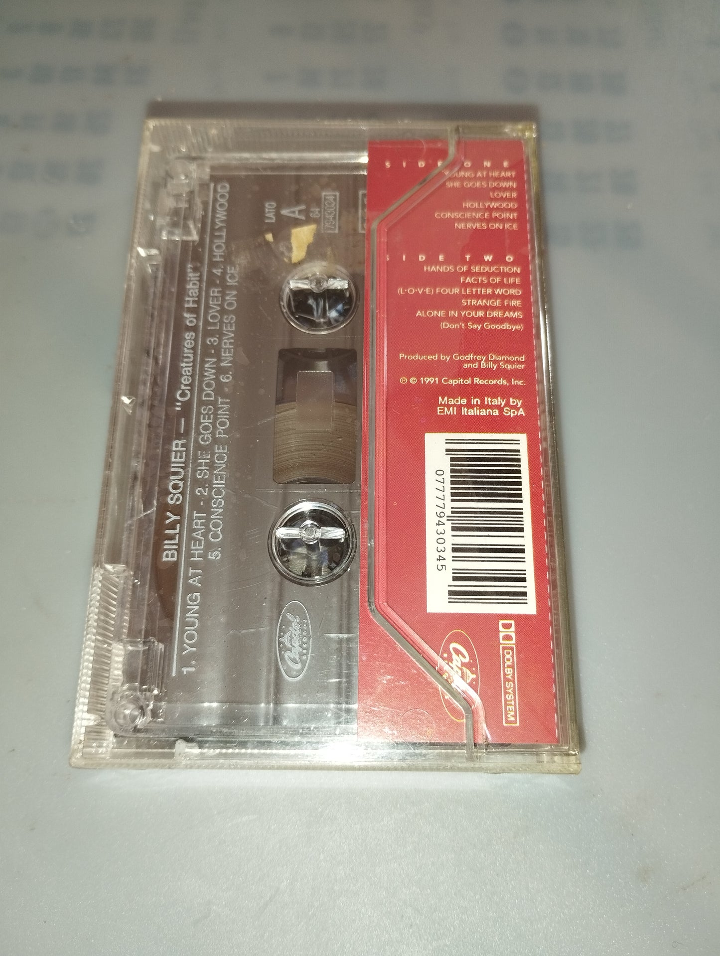 "Creatures Of Habit"Billy Squier Sealed Capitol Music Cassette