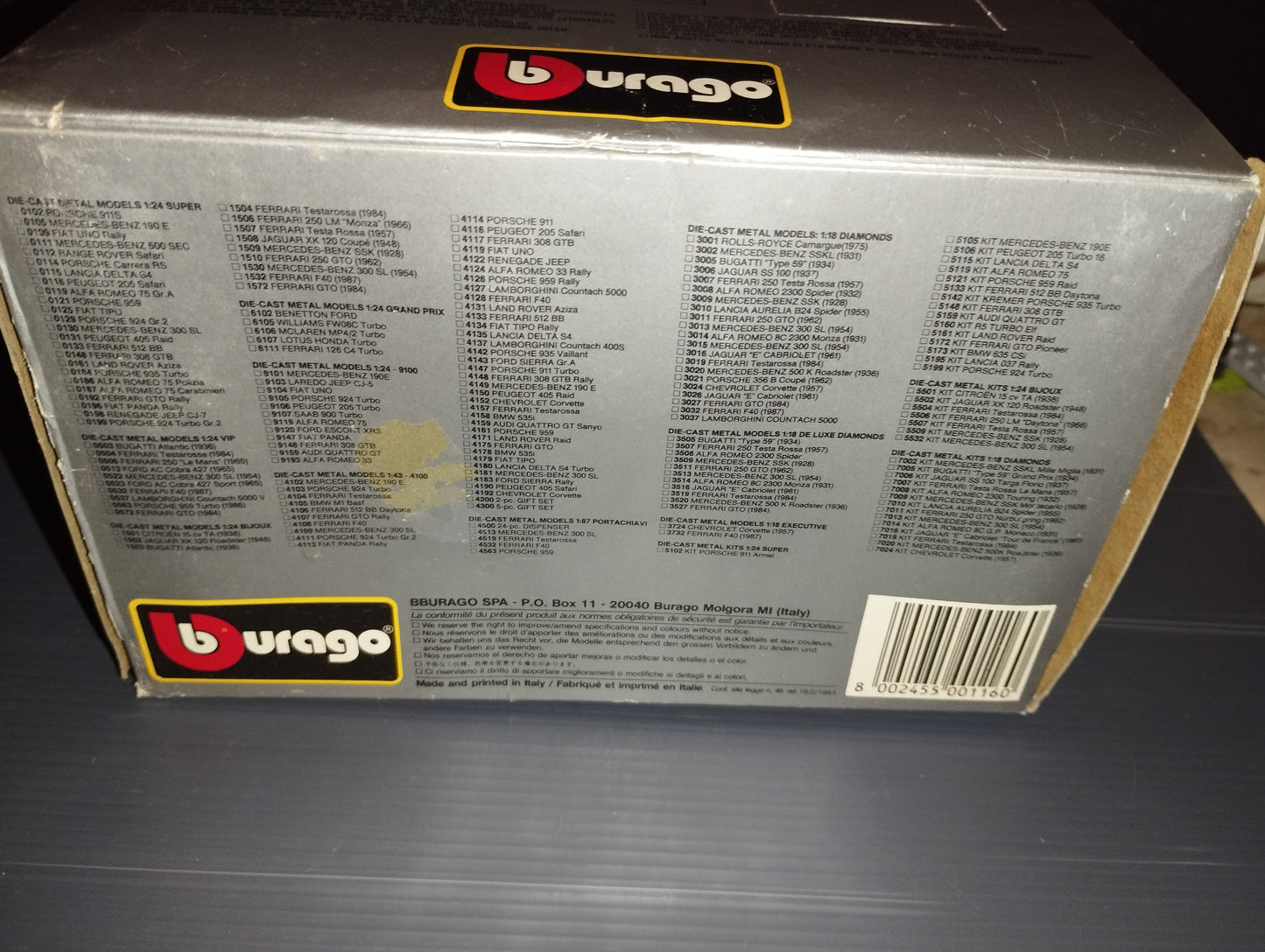 Modellino Peugeot 205 Safari
Prodotto da Burago Cod.0116
Scala 1:25