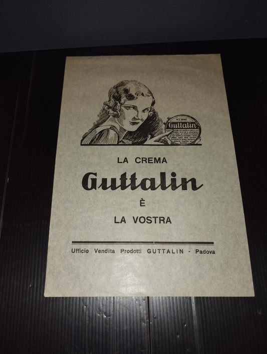 Crema Guttalin per scarpe.Padova
Velina Pubblicitaria
Originale Anni 40/ 50