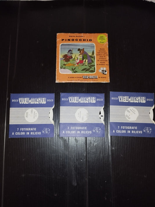 View Master Pinocchio 3 Discs 21 Color Scenes