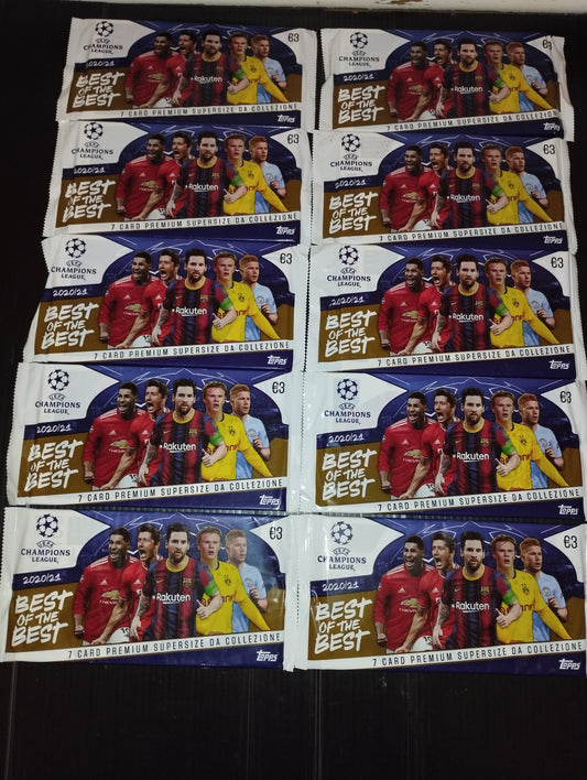 Lot of 10 Champions League 2020/21 Best of the Best Topps sachets
Made in Italy