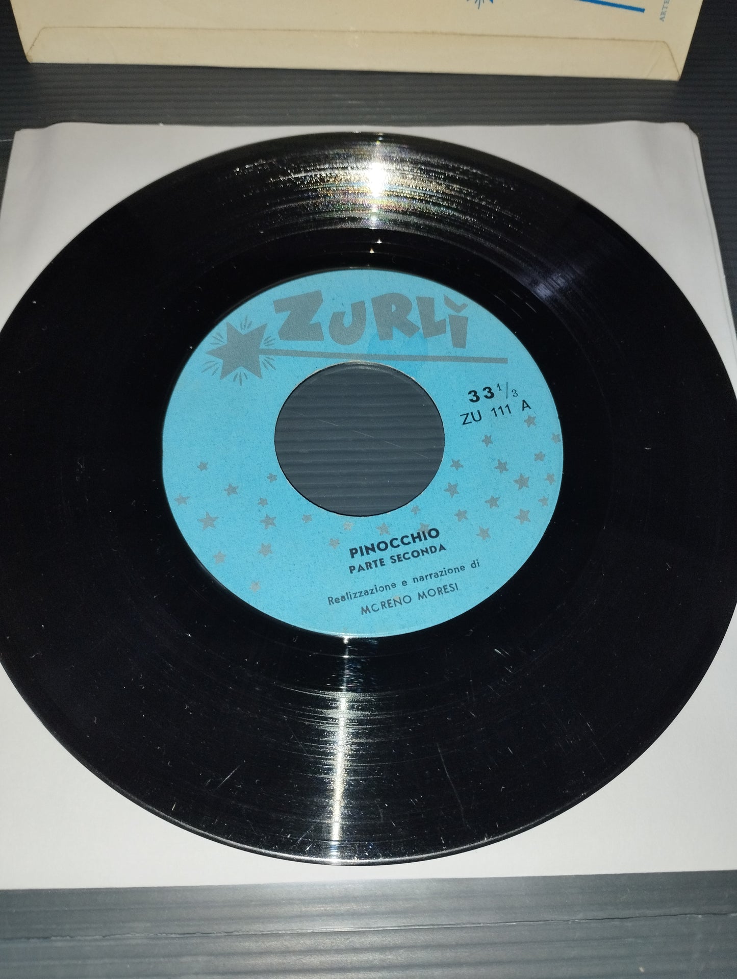 Pinocchio 2 Vinili 7" 33 Giri
Editi da Zurli' Cod.ZU110/ZU111
Anni 60