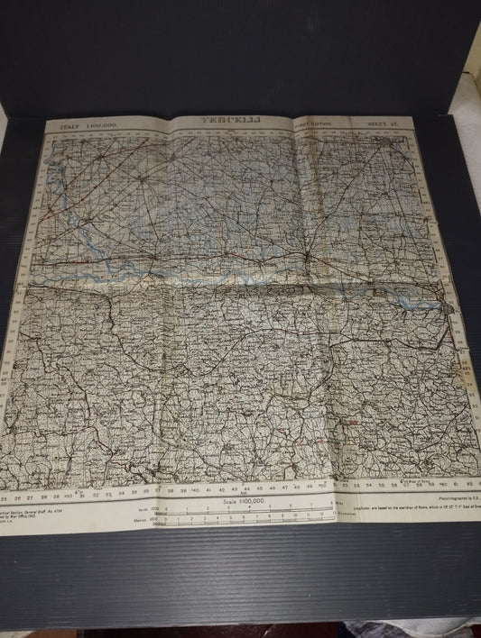 Ancient paper map of Vercelli sheet 57
scale 1:100,000