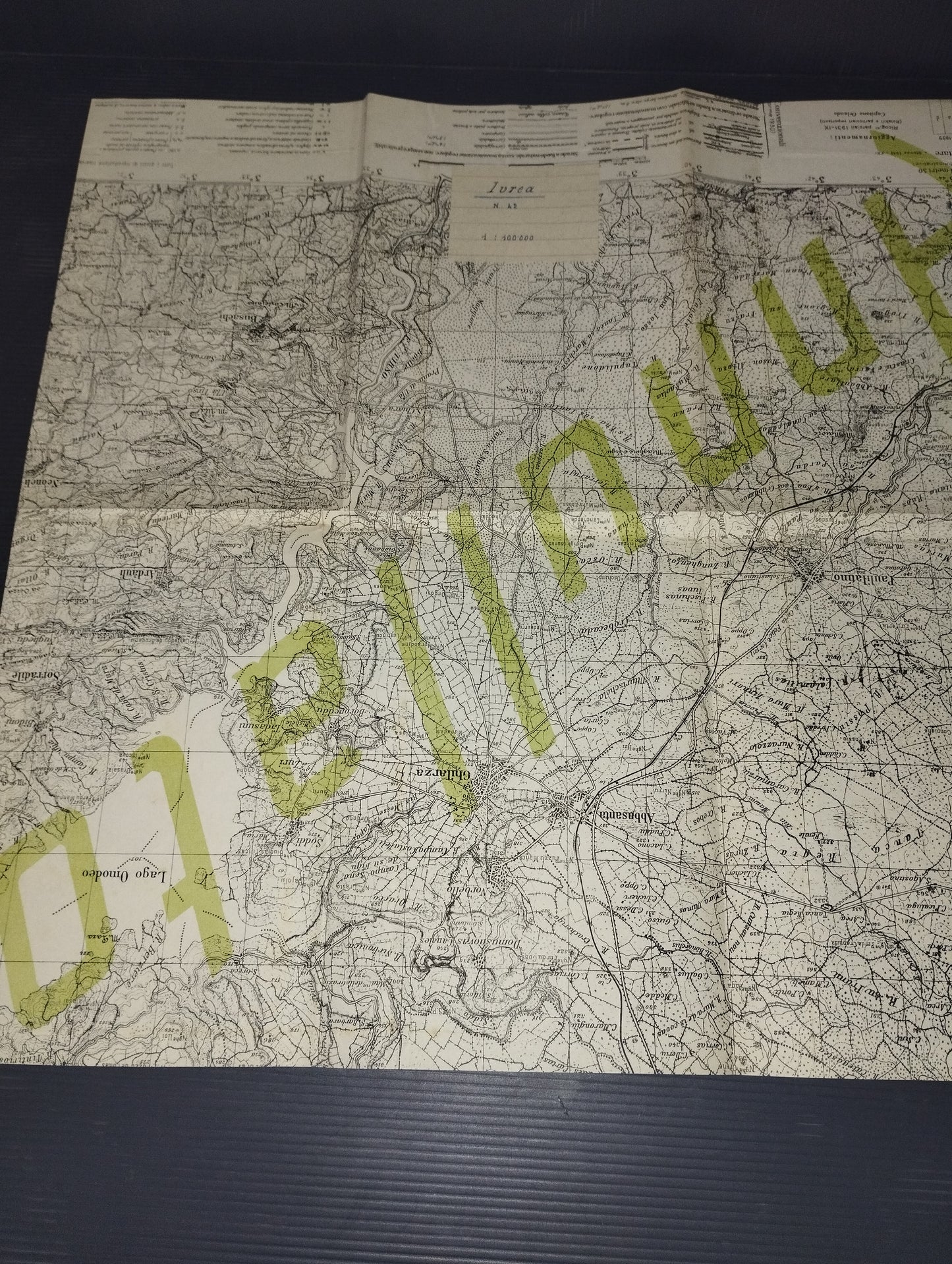 Ancient map on Ivrea paper sheet 42
scale 1:100,000