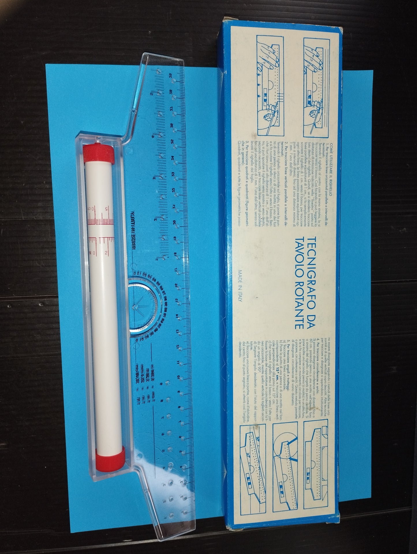 Tecnigrafo Da Tavolo Rotante In Plastica vintage
Made in Italy