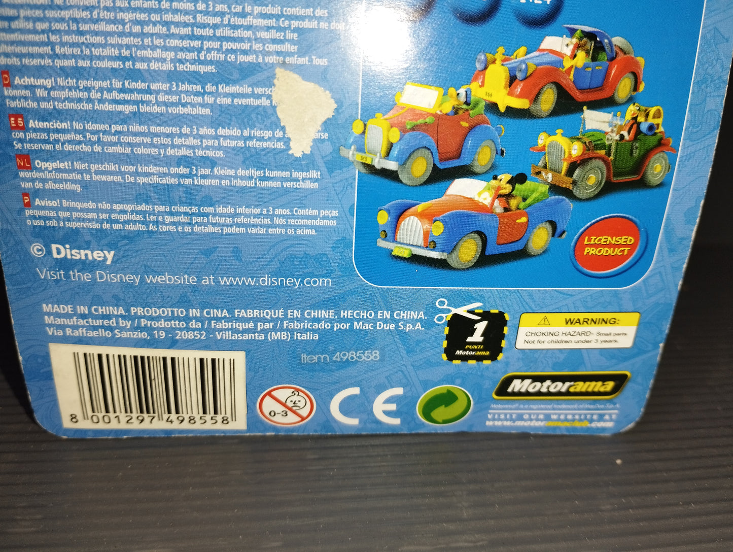 Modellino Auto di Zio Paperone Disney della Motorama
scala 1:64