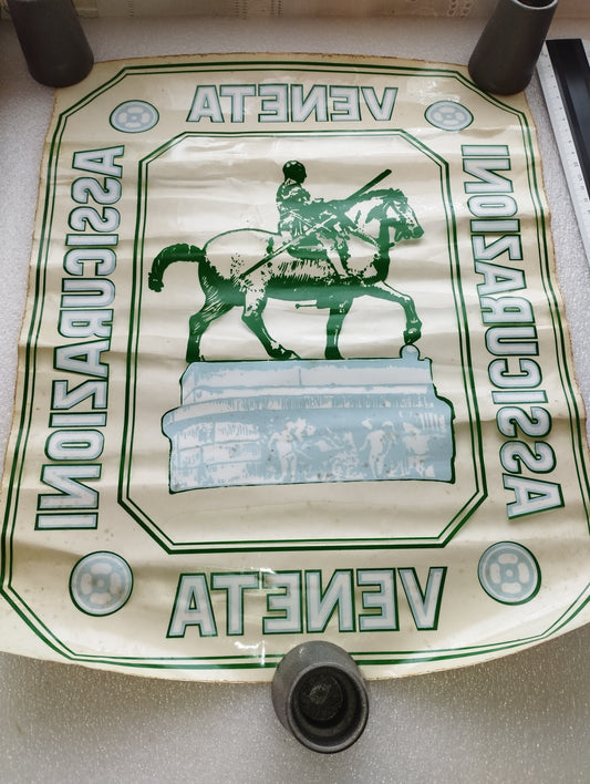 Original Veneta Assicurazioni window sticker from the 1980s
Dimensions 43 x 35
