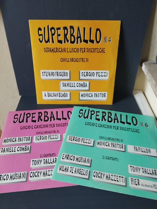 Lotto 3 Lp "SuperBallo N.4/5/6"
Edizioni musicali Bang Bang