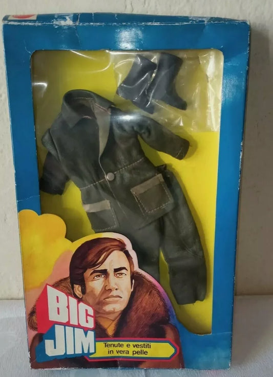 Tenuta vestito in vera pelle per Big Jim, Mattel originale anni 80