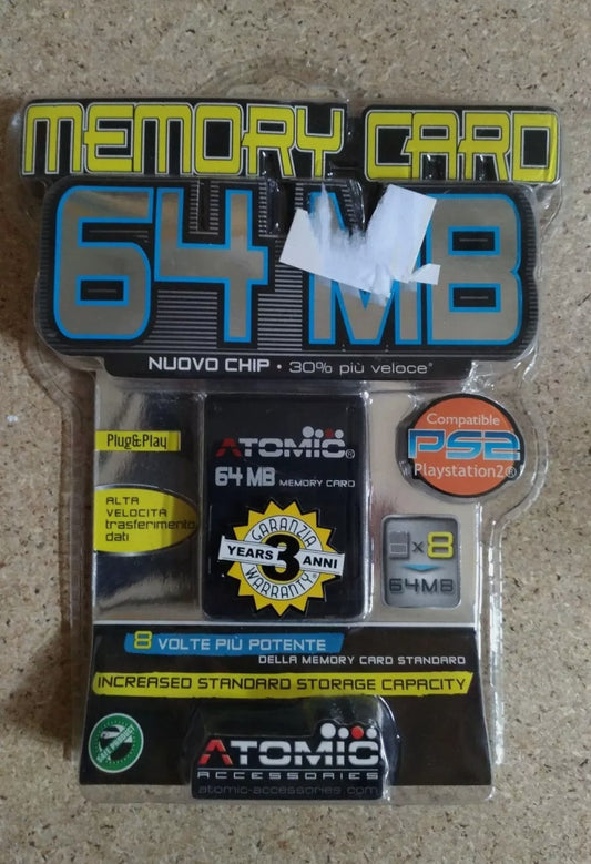 Memory card per PS2 della Atomic