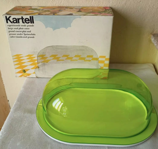 Vintage Kartell large oval food cover, original from the 70s