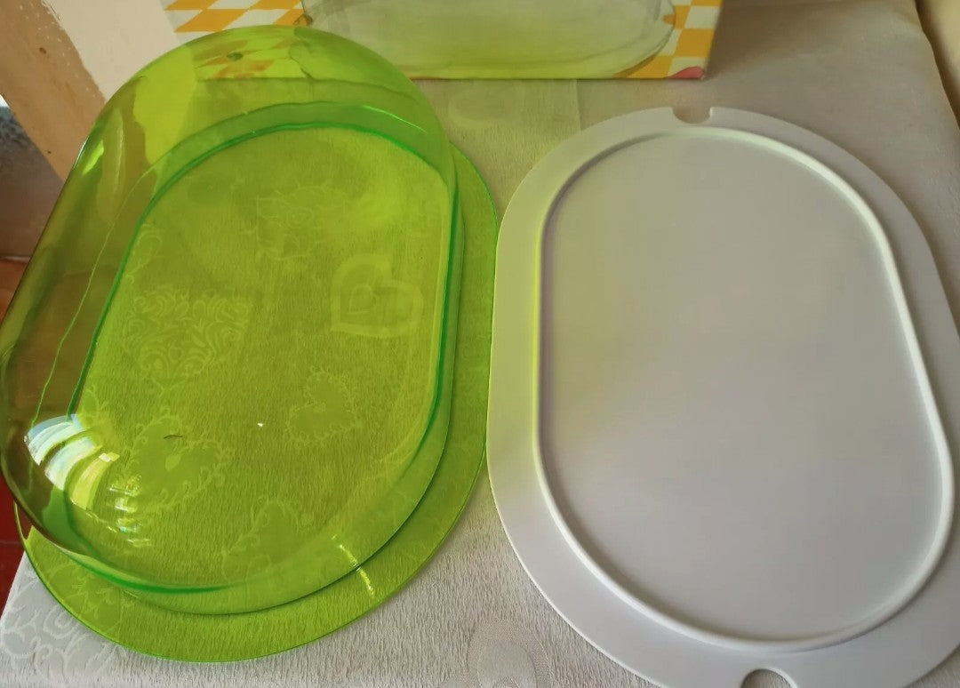 Vintage Kartell large oval food cover, original from the 70s