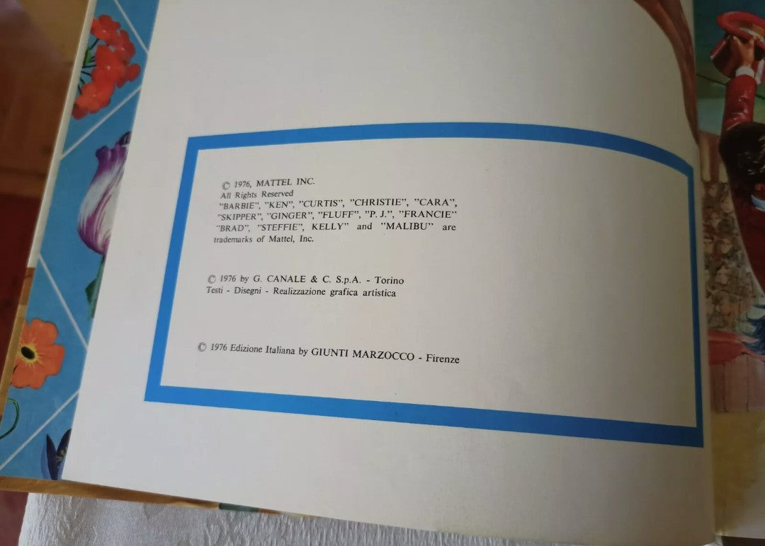 Libro Barbie al circo, Giunti 1976
