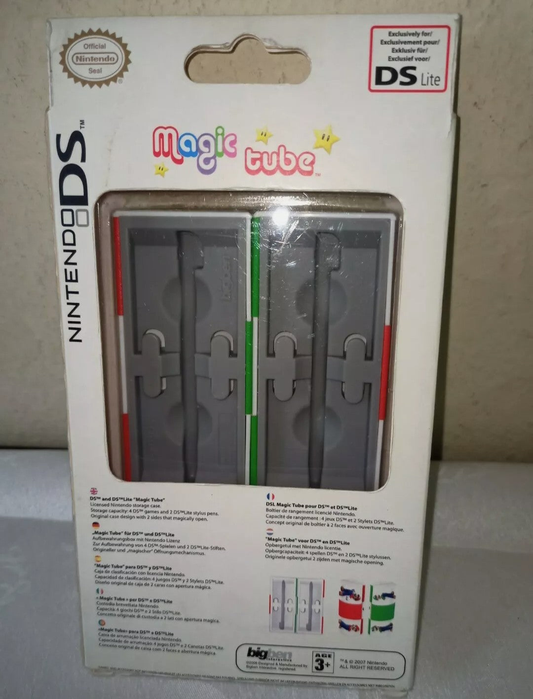 Magic Tube porta giochi Mario Bros Nintendo Ds e Ds Lite